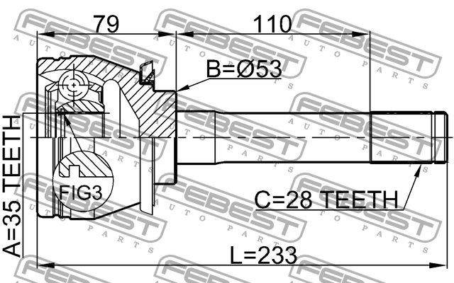 ШРУС 1410-MUS 1410-MUS FEBEST