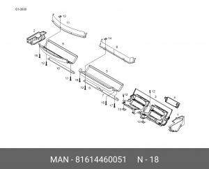 Заглушка клавиши 81614460051 MAN