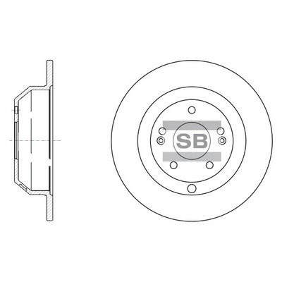 Диск тормозной KIA Sorento, Hyundai Santa Fe 2.4/2.0CRDi-2.2CRDi 09 SD1072 SD1072 SANGSIN