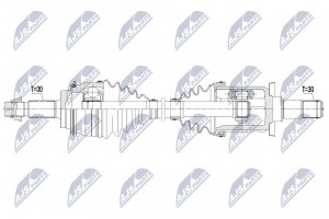привод перед. л-п!\ Toyota Hilux 2.5/3.0D 01> NPWTY121 NTY