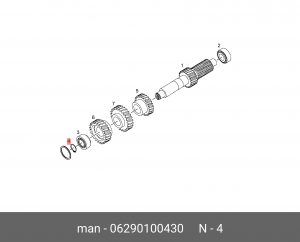 Стопорное кольцо 50X3,00-ZNPHR5F 06290100430 MAN