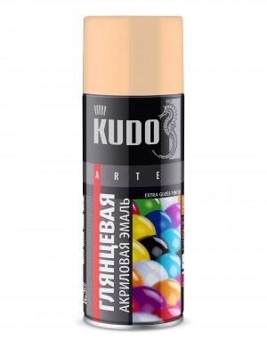 Эмаль акриловая "KUDO" слоновая кость высокоглянцевая (520 мл) (аэрозоль) (RAL 1 KU-A1015 KUDO