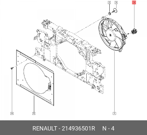 Резистор RENAULT Megane вентилятора охлаждения OE 214936501R RENAULT