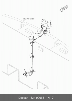 534-00085 Фара 534-00063, K1055454 534-00085 DOOSAN