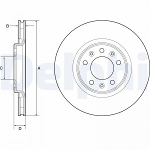 BG4806C диск тормозной! передн.вент.с покрытием\ Citroen Jumpy, Peugeot Expert 1 BG4806C DELPHI