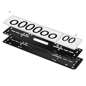 Рамки под номерной знак PRO, силиконовые с металл.основой, 2 шт., крепл., черные ADFC034 AIRLINE