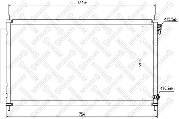 NS940051=AVA HD5222 [80110SAA013] !радиатор конд.\ Honda Jazz 1.2/1.4 02> 10-45097-SX STELLOX