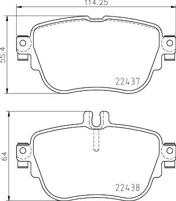 Колодки тормозные MERCEDES E (W213) задние (4шт.) TEXTAR 2243701 TEXTAR
