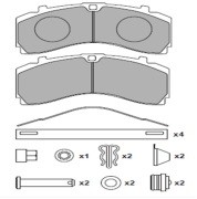 колодки тормозные! WVA29246/29247 c р/к, перед дисковый тормоз Knorr SM 7\ MB 31010041 WUHLERMANN