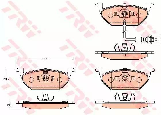 AUDI A2/A3/VW GOLF-4/BORA С ДАТЧИКОМ GDB2108 TRW