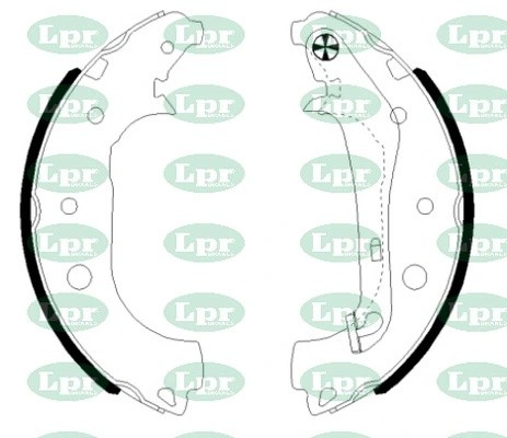Колодки тормозные барабанные, комплект LPR 01184 01184 LPR
