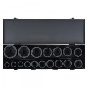 Набор головок ударных 3/4DR L=56мм, 17пр. (19-55мм) металл.кейс (ATAS419) ATAS419 AIRLINE