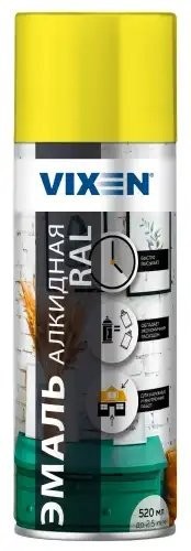 Краска желтая аэрозоль 520мл VIXEN VX11018 VIXEN