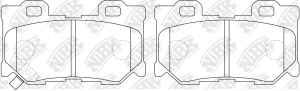 Колодки тормозные дисковые INFINITI FX35/45/50 S51 08-, G37 36 09- PN0396 PN0396 NIBK