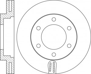 Диск тормозной TOYOTA Land Cruiser (90-) передний (1шт.) NIBK RN1066 NIBK