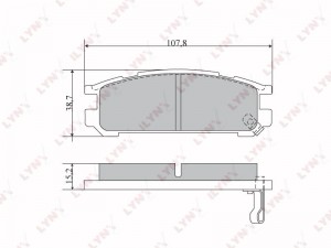 Колодки тормозные дисковые задние BD-7109 LYNXAUTO