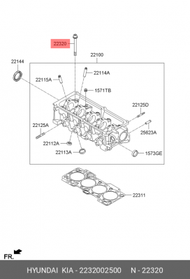 PICANTO (2005-2011)/GETZ (2002-2010) M10/ 10 на двигатель 2232002500 HYUNDAI KIA