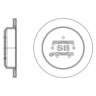 Диск тормозной HYUNDAI ix55 (08-) задний (1шт.) SANGSIN SD1133 SANGSIN