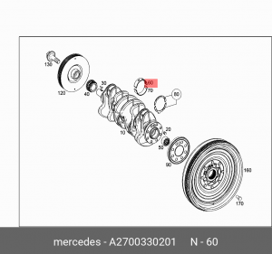 ПОДШИПНИК СКОЛЬЖЕНИЯ ВАЛА КОЛЕНЧАТОГО A2700330201 MERCEDES BENZ