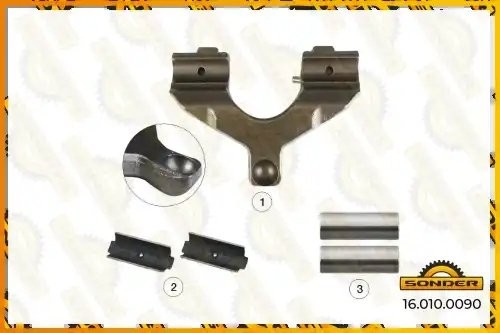 Аналог 17070. РМК суппорта WABCO MAXX 22 Рычаг, 2 ролика 160100090 SONDER