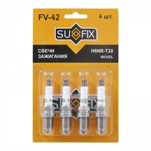 Свеча зажигания H6NR-T10 AUDI 100 2.6-2.8 93-94 / 80 2.6-2.8 92-95 / A2 1.4 00-0 FV-42 SUFIX