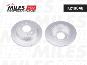 Диск тормозной (серия PRO с антикоррозионным покрытием) NISSAN ALMERA (N16) 00-/ K210046 MILES