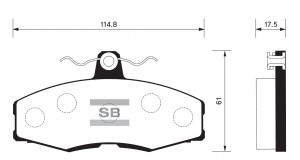 Колодки тормозные SKODA Felicia (94-01) передние (4шт.) SANGSIN SP1028 SANGSIN