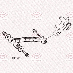 Сайлентблок заднего продольного рычага MITSUBISHI Pajero 99- TEF1318 TEF1318 TATSUMI
