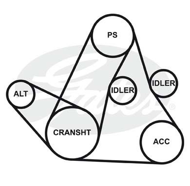 MITSUBISHI GALANT/TOYOTA CARINA E 5PK1110 5-PK-1113 GATES