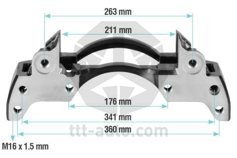 держатель скобы диск. тормоза! 6отв. левый 19.5' Wabco\ PAN 19-1, SAF 20271 TTT AUTO