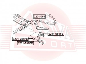 Сайлентблок рычага подвески перед. NISSAN/INFINITI NISSAN FUGA Y50 2004-2009 ASV 0201-S51FS ASVA