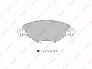 колодки дисковые передн.!\ CITROEN C5 I-II 2.0-2.0D 01> BD-2208 LYNXAUTO