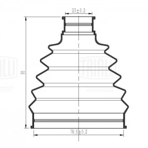 Пыльник ШРУСа для а/м Hyundai Creta (16-)1.6i (наруж.компл: хомуты/смазка/крепеж FG0814 TRIALLI