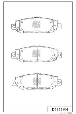 Колодки тормозные дисковые задн. Toyota Mark II GX90,GX100 92-00 D2125MH D2125MH MK KASHIYAMA