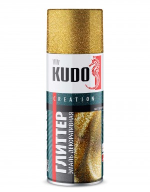 Эмаль базовая металлик "KUDO" Золото (520 мл) (аэрозоль) (Глиттер) KU-C201 KUDO