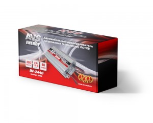 Преобразователь напряжения (инвертор) 24-12V 40А AVS 43899 AVS
