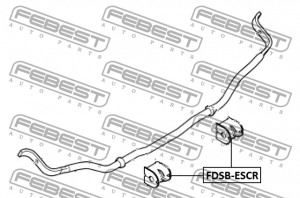 Втулка заднего стабилизатора d18.4 FORD ESCAPE 2007-2012 FDSB-ESCR FDSB-ESCR FEBEST