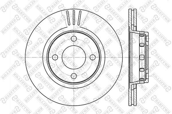 диск тормозной перед.  60204740VSX 6020-4740V-SX STELLOX