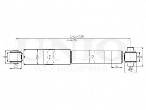 Амортизатор масляный задней подвески SAB-20027 UNIO