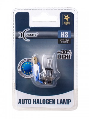 Лампа 24V H3 70W PK22s +30% 3200К блистер (1шт.) XENITE 1007135 XENITE