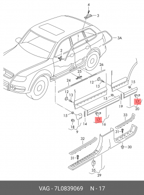 PORSCHE CAYENNE (2003>) 7L0 839 069 VAG