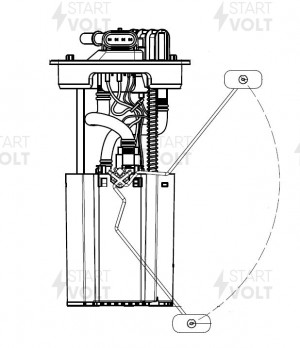 Модуль топливного насоса для а/м Geely Emgrand EC7 (09-) 1.8i (SFM 3001) SFM 3001 START VOLT
