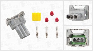 Разъём 3х контактный К-тация: 3-pin, 3 уплотнения, фиксатор 7700798 TE PARTS