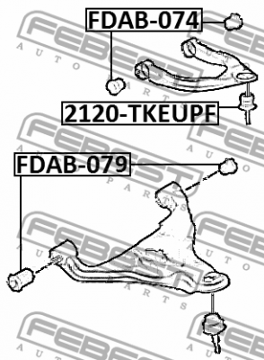 Сайлентблок верхн рычага FORD RANGER TKE 2012- [EU] FDAB-074 FDAB074 FEBEST