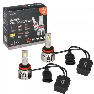 Лампa светодиод. H11/H8, 12/24В, 50Вт, 3000К (Желтый), 9200Лм, для линз. оптики, AEAR212 AIRLINE