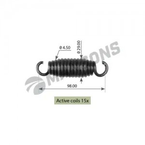 Пружина SCANIA колодок тормозных стяжная (98х28х4.5) MANSONS SPR0027 MANSONS