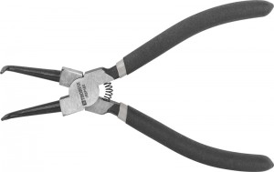 щипцы загнутые! для стопорных колец с ПВХ рукоятками сжим, 180мм, 12-65мм\ IRBP180 THORVIK