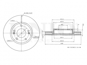 Диск тормозной передний BRD-20013 UNIO
