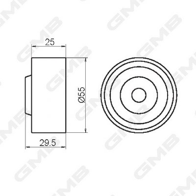 Ролик ГРМ HYUNDAI Accent,Getz,Elantra (00-) обводной GMB GT10170 GMB