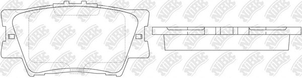 Колодки тормозные TOYOTA Rav 4 (2.0/2.2),Camry V40 (06-) задние (Sport) (4шт.) N PN1522S NIBK
